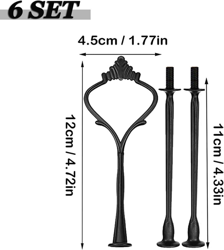 6 Sets 3 Tier Cake Plate Stand Stand Handle, Cake Stand Hardware Handle Fitti... gallery