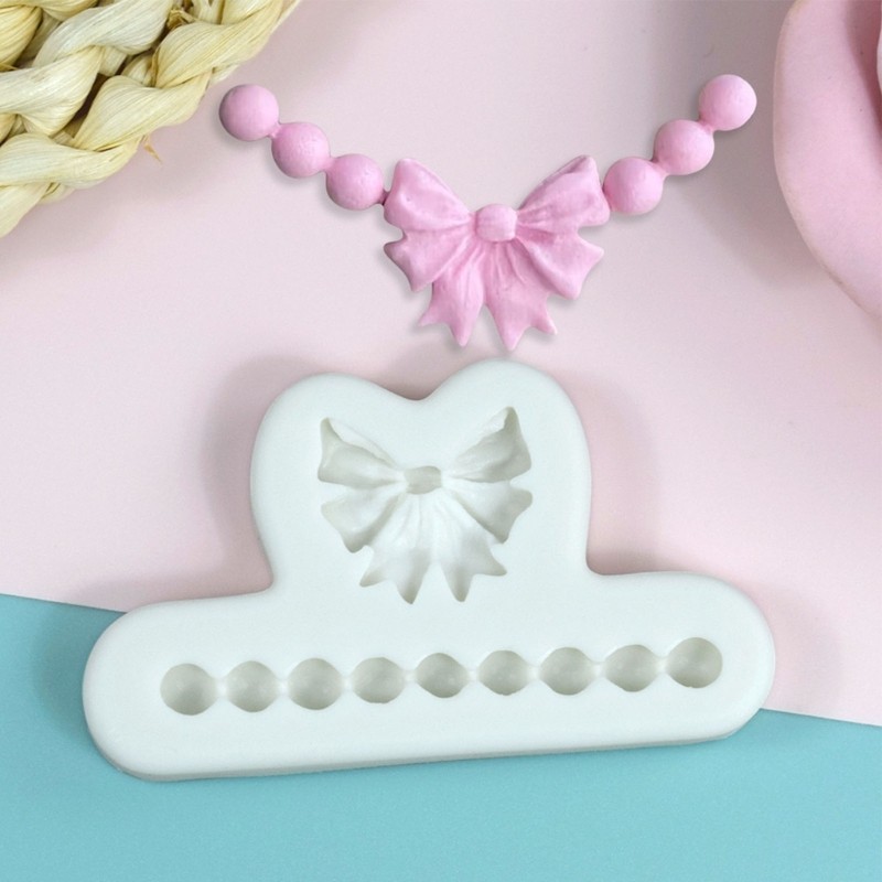 Bowknot Pearl Necklace Shape Silicone Material Household Baking Mold Baking Tool gallery