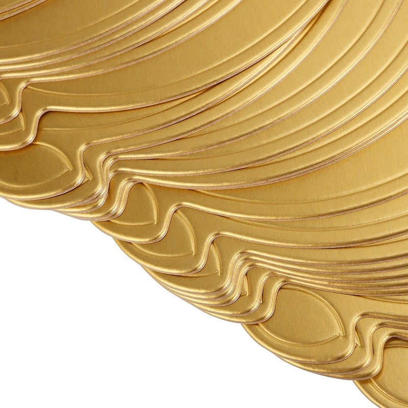 500 Pack Mini Cake Board Grease-Proof, 3.5 Inch Round Golden Cardboard Mousse... gallery