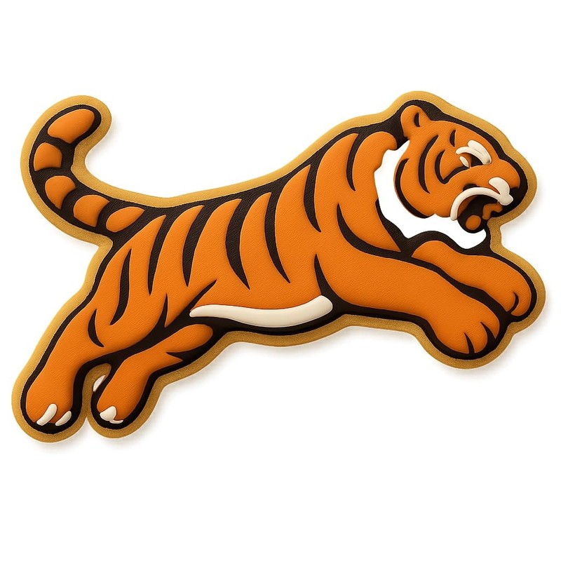 Leaping Tiger Cookie Cutter & Stamp, Fondant & Clay - 4x2 gallery