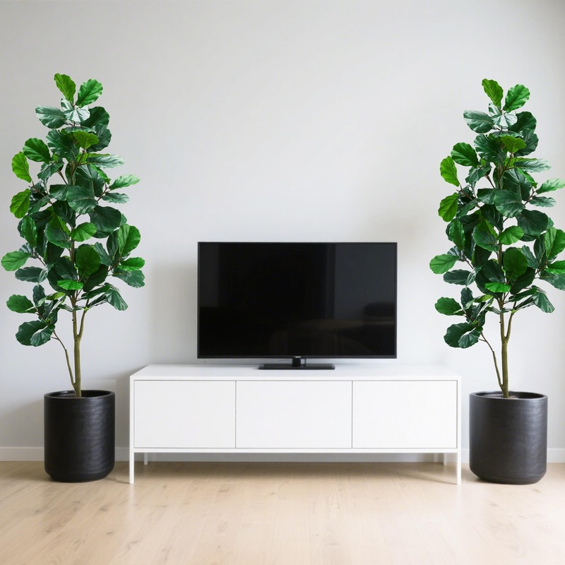 Tnggnt Artificial Fiddle Leaf Fig Tree6Ft Tall Faux Ficus Lyrata Plant Fake Fig gallery