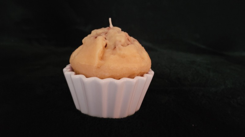 Large Scented Candle Muffin Hallmark Glass Cupcake Liner Lot of 2 Excellent gallery