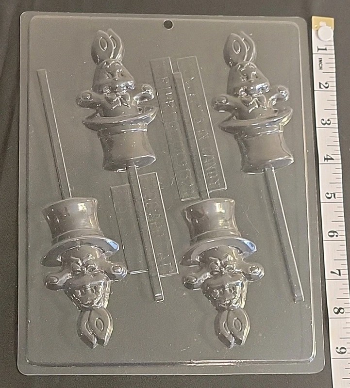 Magician Pull a Rabbit Out Of My Hat Magic Trick Lollipop Chocolate Candy Mold