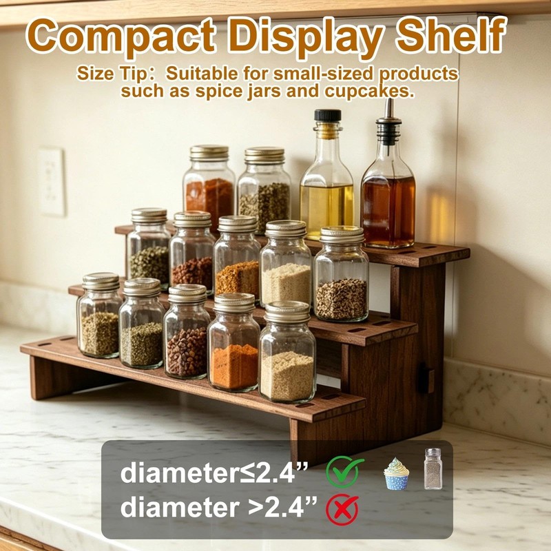 Wooden Display Stand -2PCS Rustic Cupcake Stands gallery