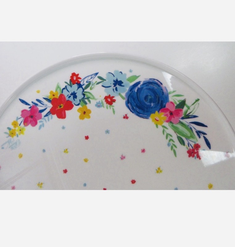 Pioneer Woman Cake Stand Floral Scalloped FARMHOUSE COTTAGECORE PREPPY CHIC BPAF gallery