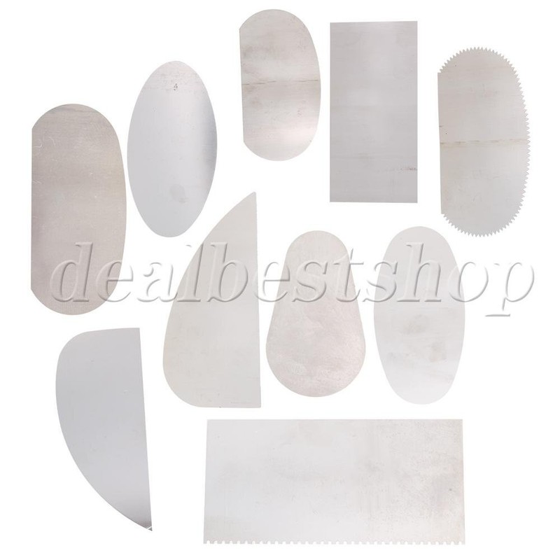 3 Sets Steel Pottery Clay Molding Scraper Crafts Handmade Tools DIY (10pcs/Set)