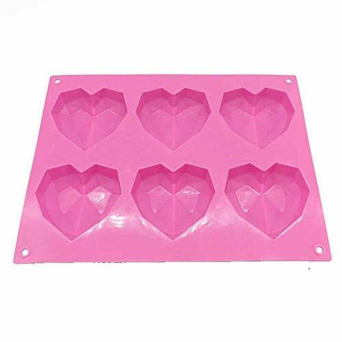 6-Cavity Pinata Diamond Heart Cake Mould Soap Mould Flexible Mould Silicone