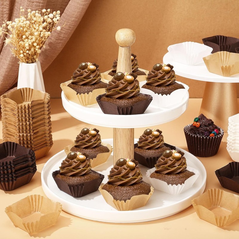 1200 Pcs Square Cupcake Liners 1.77"x1.77" Square Brownie Baking gallery