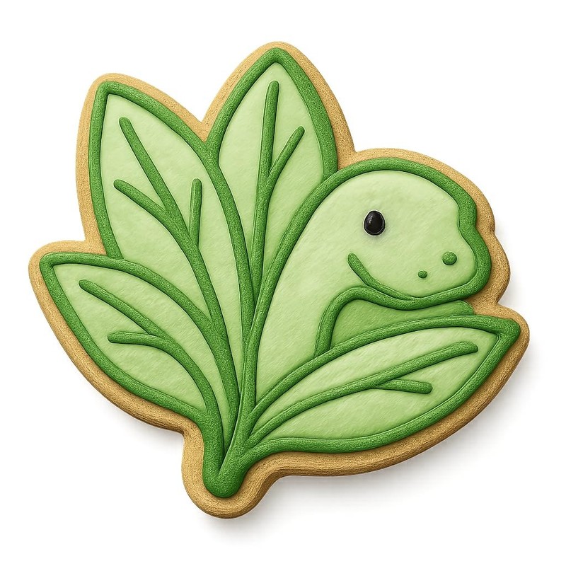 Python Peeking from Tree Leaves Cookie Cutter & Stamp - 4x3.6 Fun Kitchen Baking gallery