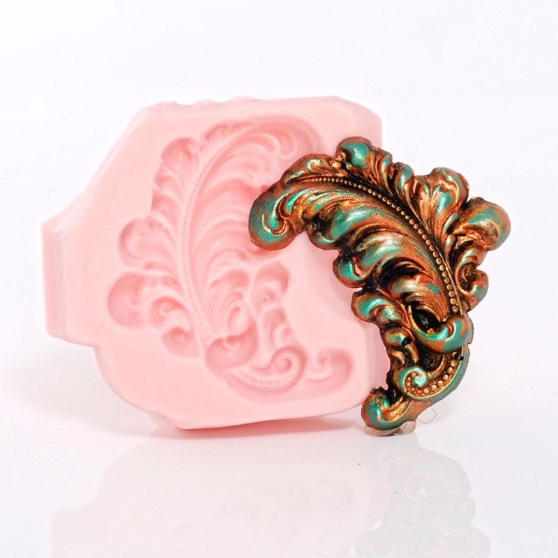 Feather Silicone Mold Fondant Candy Chocolate Polymer Clay Resin Epoxy (765)