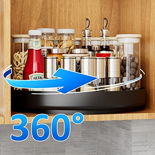 Lazy Susan Turntable Organizer - 13 inch Rotating Spice Rack 13inch Black gallery