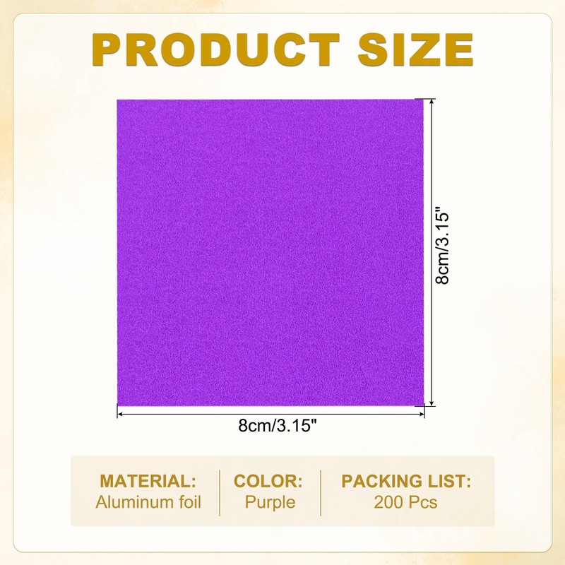 200Pcs 3x3 Inch Foil Candy Wrappers Chocolate Wrapping Paper Dark Purple gallery