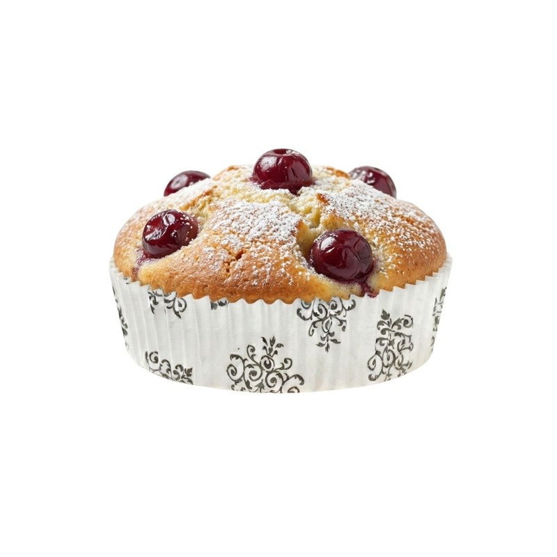 200 Disposable Baking Cups - 4oz Ridged Cupcake Liners, Vintage Floral, Oven-Rea gallery