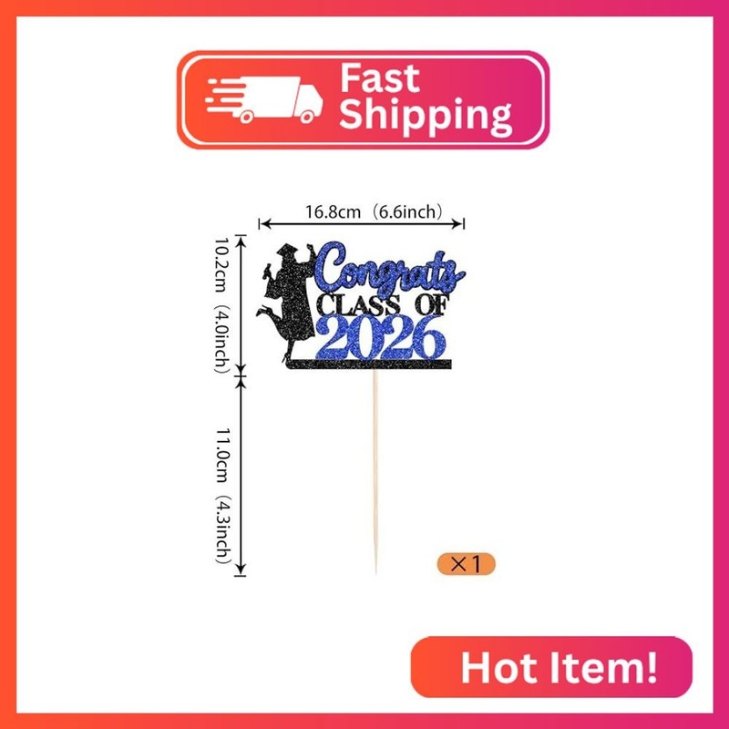 Rsstarxi 1 Pack Congrats Class of 2026 Cake Topper Congrats Grad Graduation Cap gallery