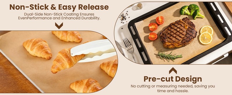 240Pcs Unbleached Parchment Paper Sheets, 12 x 16 Inch,Precut gallery