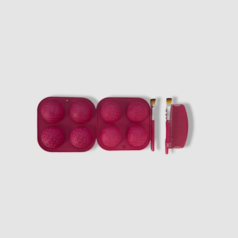 Handstand Kitchen Cocoa Bomb Mini 5-Piece Mold Scraper Brush Set