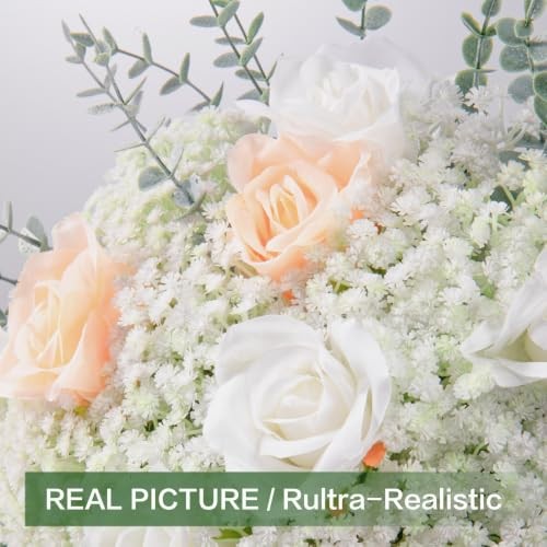 156PCS Mixed Eucalyptus Stems with Baby's Breath Greenery & Silk Roses | gallery