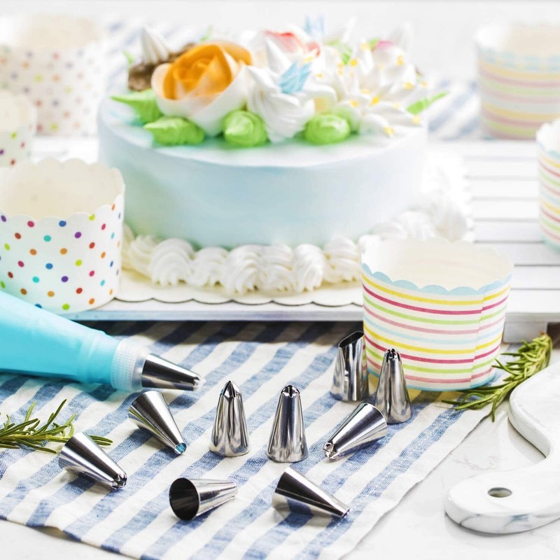 74 Pcs Icing Piping Bags And Tips Set, Cake Decorating Kit With 48-Numbere gallery