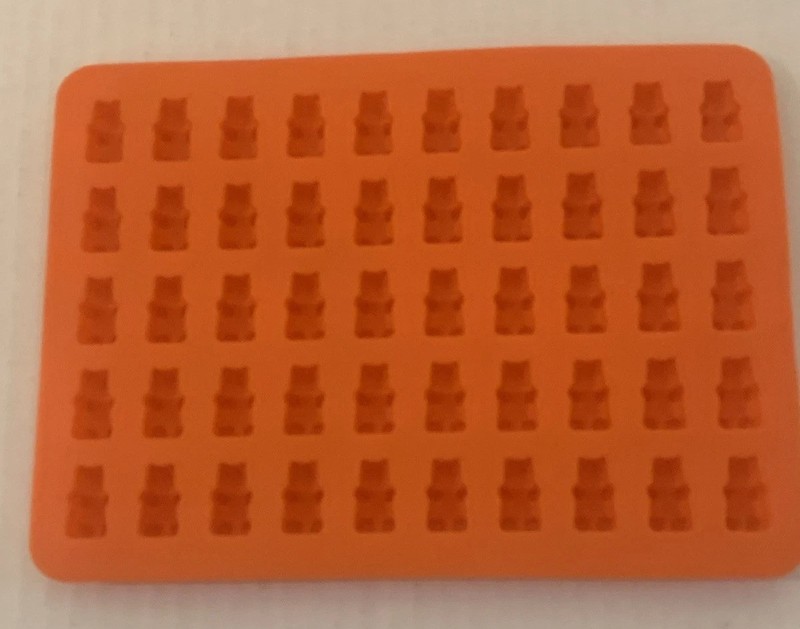 Lot Of 2 Orange Silicone Little Bear Cookie Ice Cube Tray Mold gallery