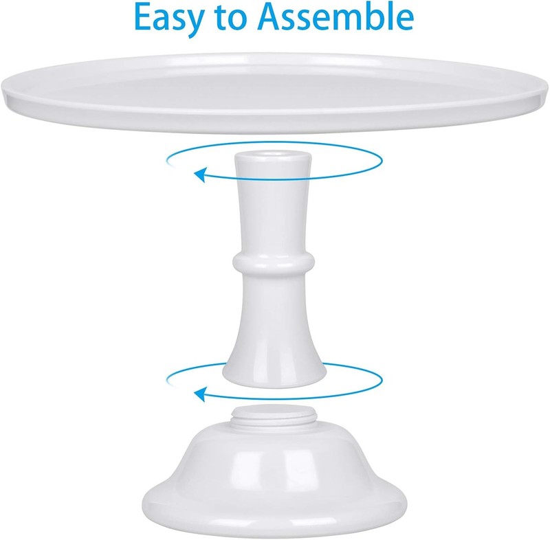 Round Cake Stand White 11" Cake Display Stand Dessert Cupcake Display Tray gallery