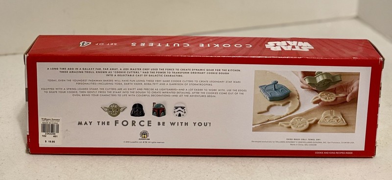 Williams Sonoma Star Wars set 4 Cookie Cutters Death Star Falcon X Wing Tie New gallery