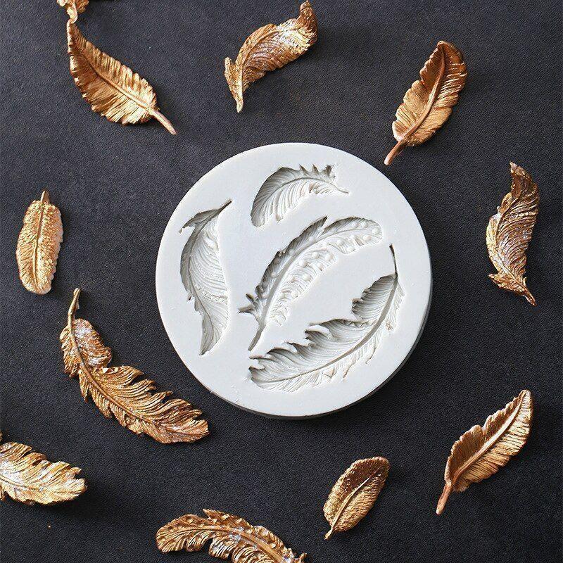 Feather Silicone Mold Fondant Baking Chocolate Cake Candy Decorating Mould Tools gallery
