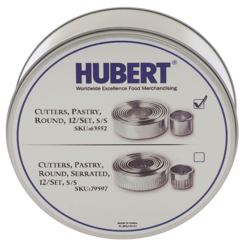 HUBERT® Pastry Cutter Set Round Stainless Steel 12 Per Set gallery