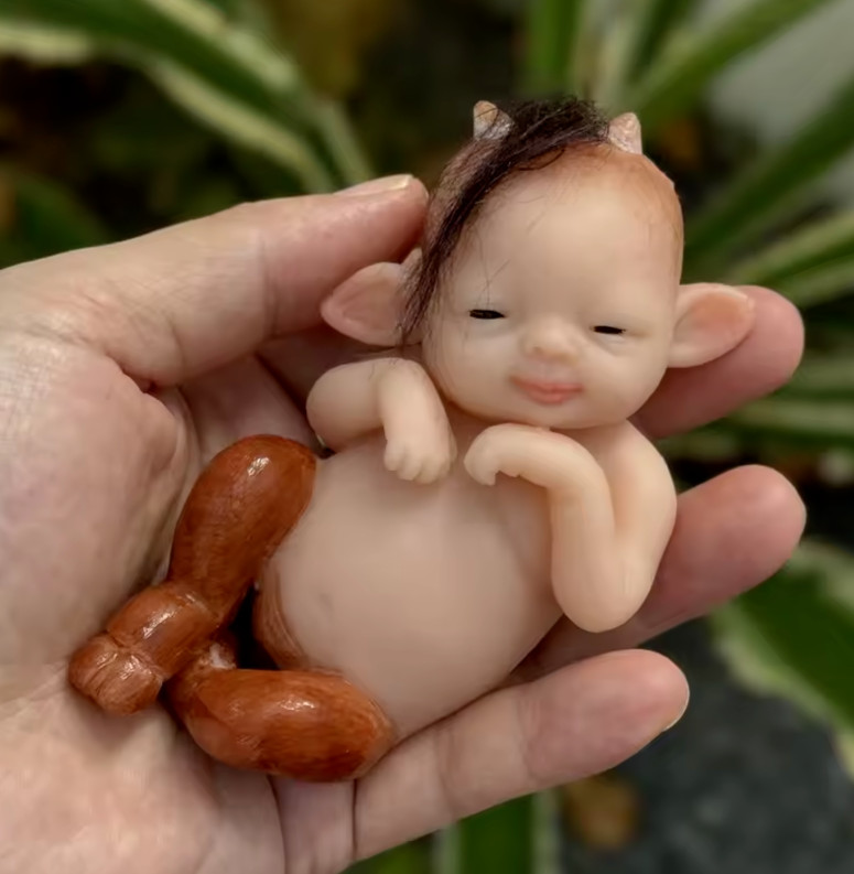 5.5 in silicone baby doll making mold ,3D baby mold 0-986