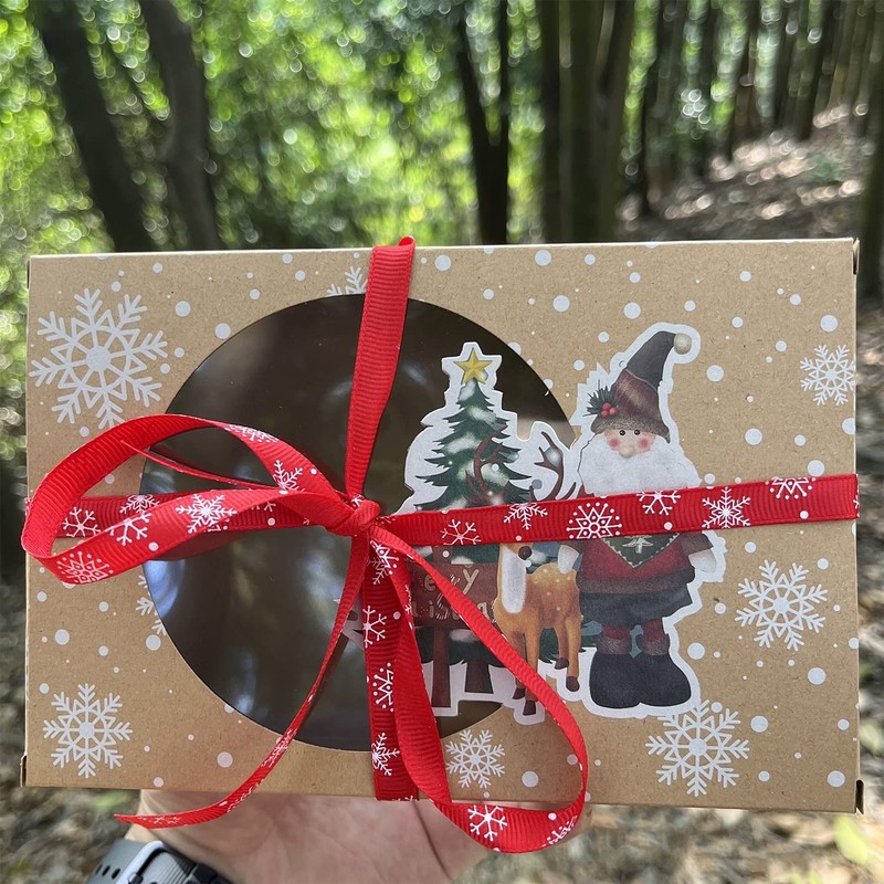 Christmas Cookie Boxes with Window, Food Grade Bakery Treat Boxes Party Favors gallery