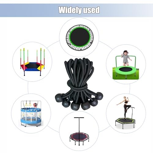 20 PCS Heavy Duty Trampoline Bungee Cords 6.3 in 20 PCS Bungee Cords With Ball gallery
