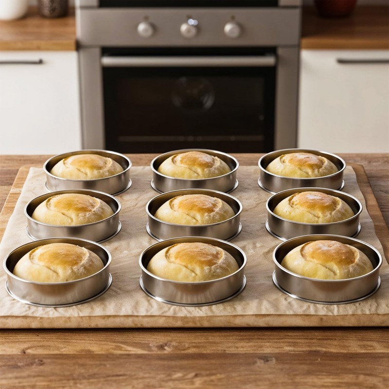 20 PCS 4 Inch English Muffin Rings Stainless Steel Double Rolled Tart Mold gallery