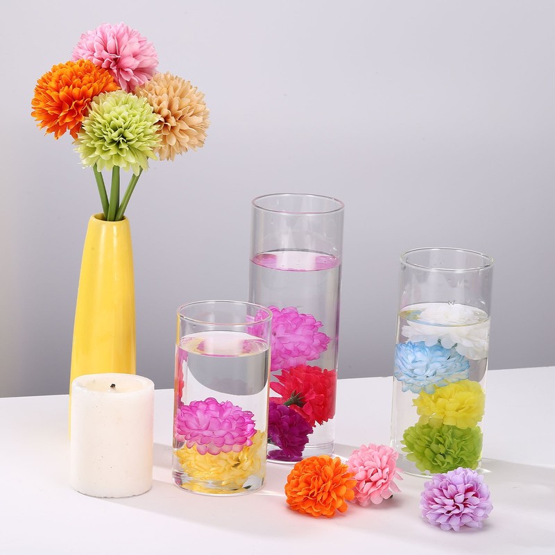 12Pcs 2"x2" Floating Flowers for Centerpieces, Cream gallery