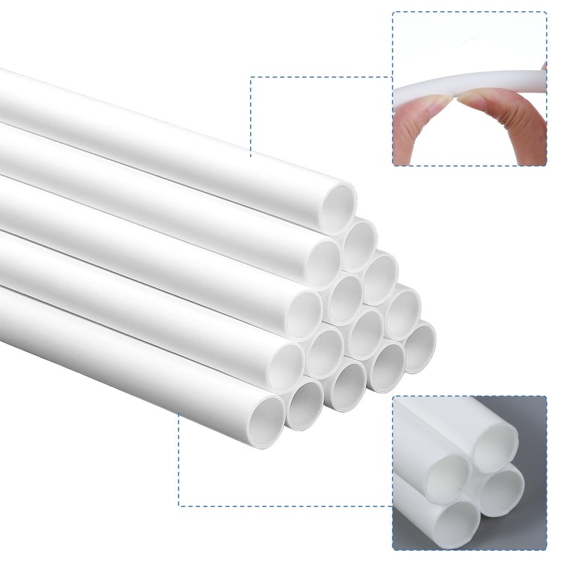 150 PCS White Plastic Cake Dowel Rods Tiered Support 0.4x9.5 Inch Straws gallery