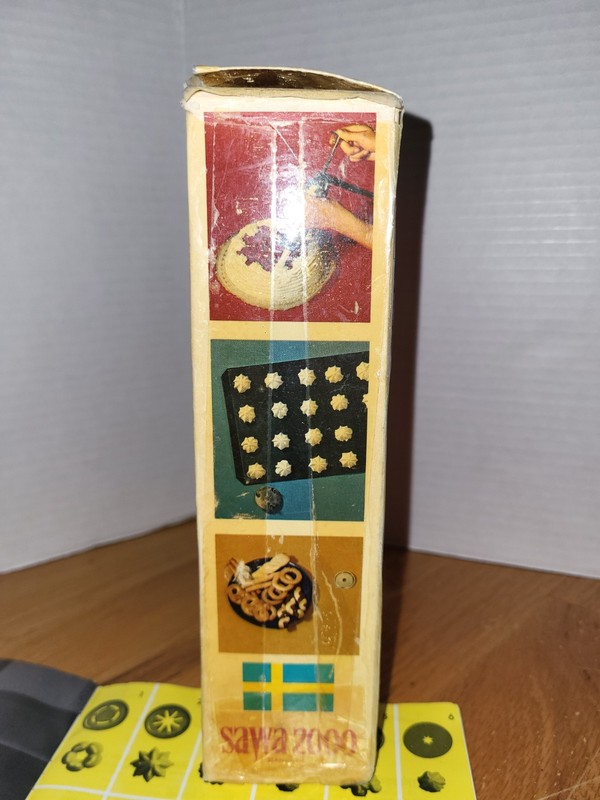 Vintage Sawa 2000 Deluxe Metal Cookie Press Gun with Box Sweden gallery