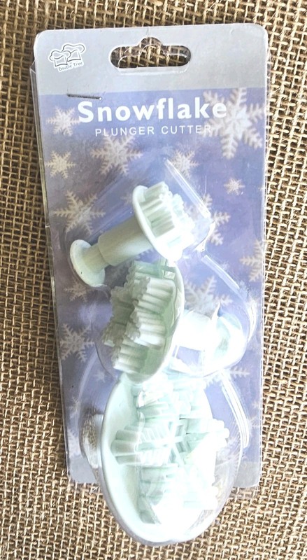 3pc Snowflake Plunger Cutters Sugarcraft Fondant Molds Double Tree gallery
