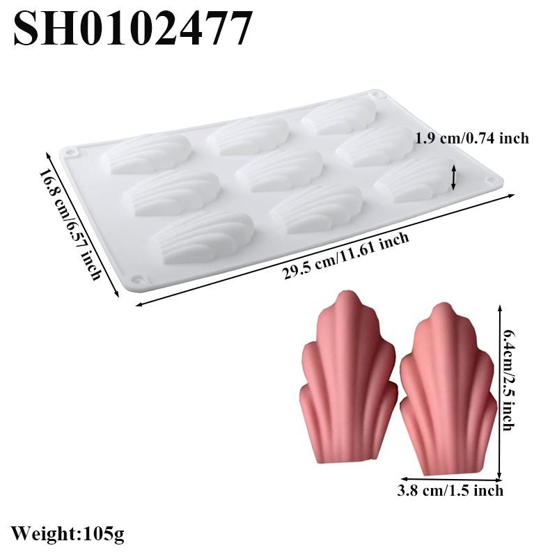 Silicone Madeleine Cake Mold Chocolate Shell Baking Tray Kitchen Tool