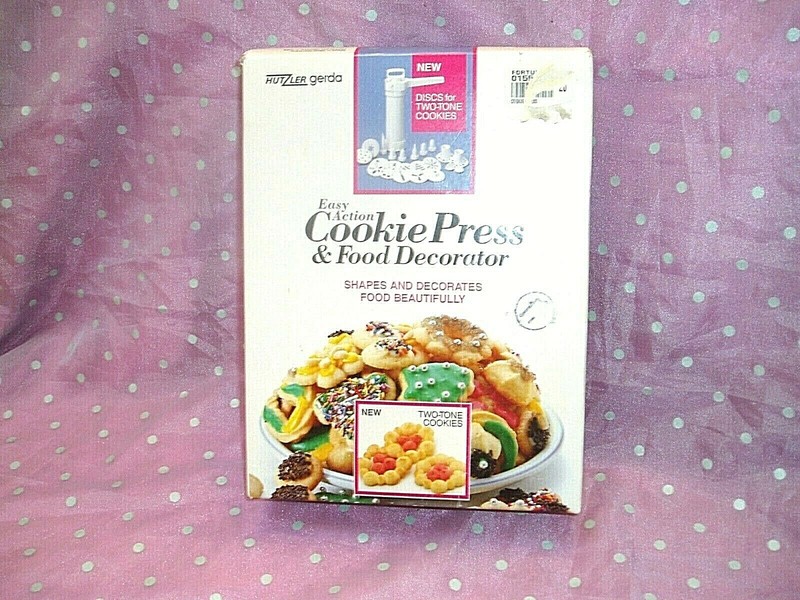 "HUTZLER-GERDA EASY ACTION COOKIE PRESS / FOOD DECORATOR", Made in W. Germany gallery