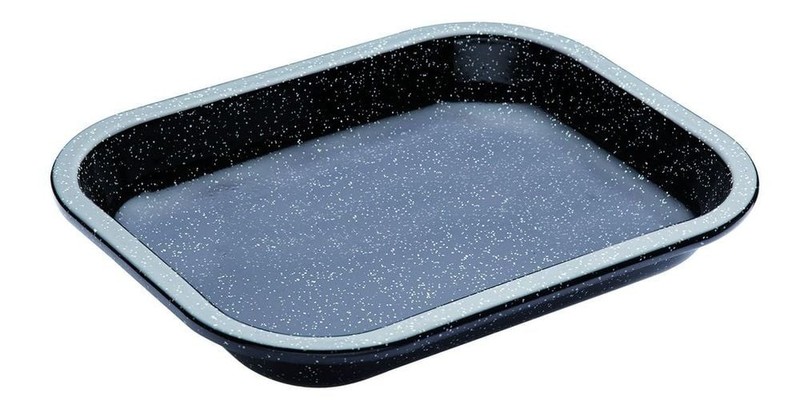 MasterPro Professional Vitreous Enamel Roasting Tray Black