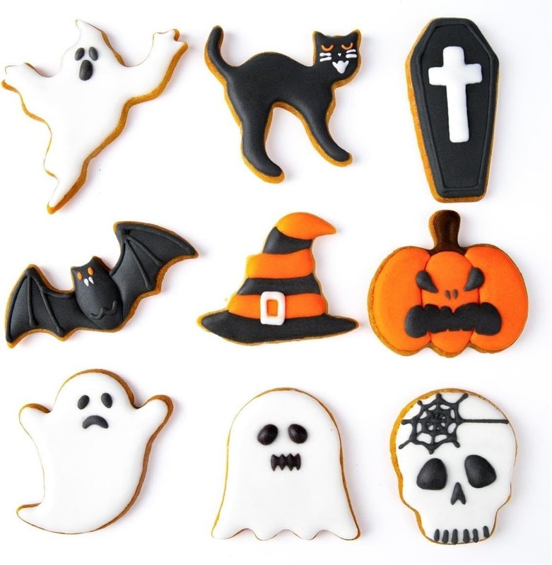 Halloween Cookie Cutters Set,9 Piece Stainless Steel Metal Halloween Cookie Cutt gallery