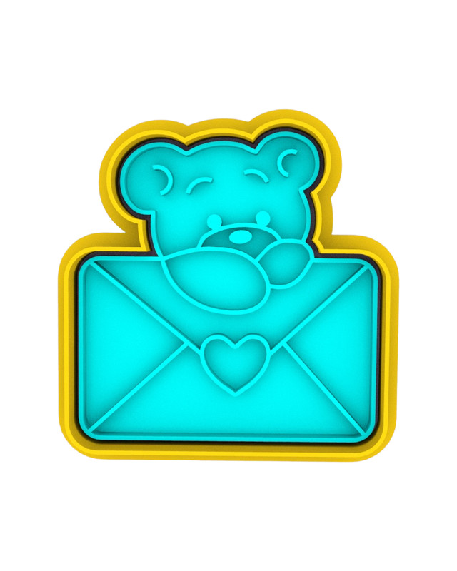 Hearts Day Cookie Cutter Stamp Heart Teddy Bear Letter Valentine's' day gallery