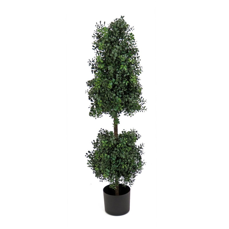 National Tree Company 4 Ft Artificial Boxwood Cone And Ball Topiary Tree