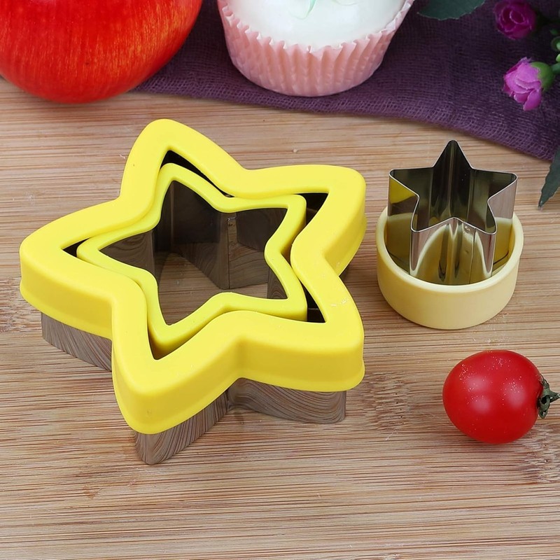 Kid-Friendly Stainless Steel Star Cookie Cutters - Ideal for Creative Baking gallery