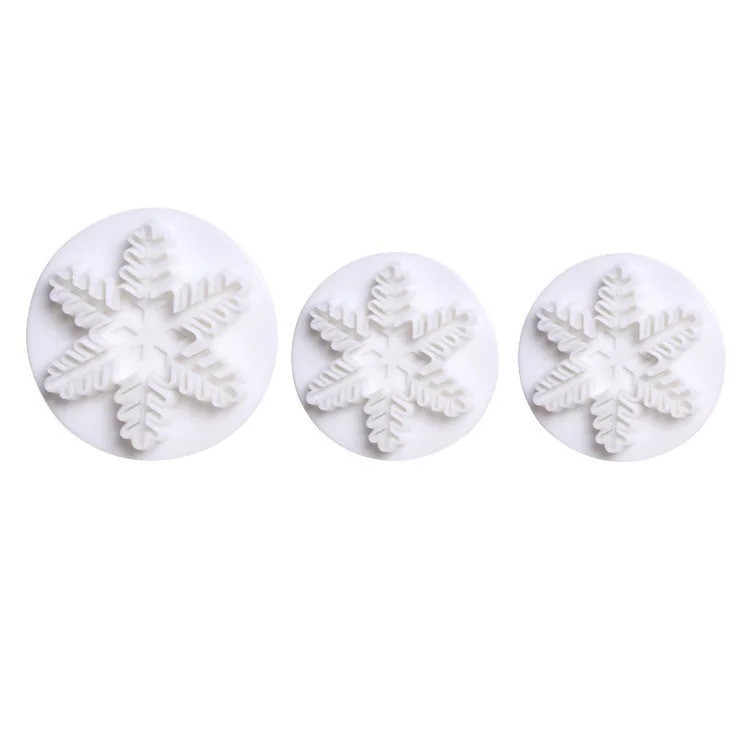 Sugarcraft Snowflake Plastic Fondant Cutter Cookie Cake Mold Baking Cake Mould gallery