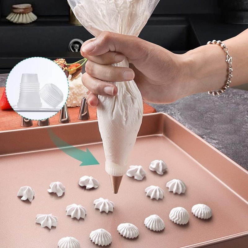 24Pcs Cake Decorating Couplers, Plastic Icing Tip Couplers for Pastry Nozzles gallery