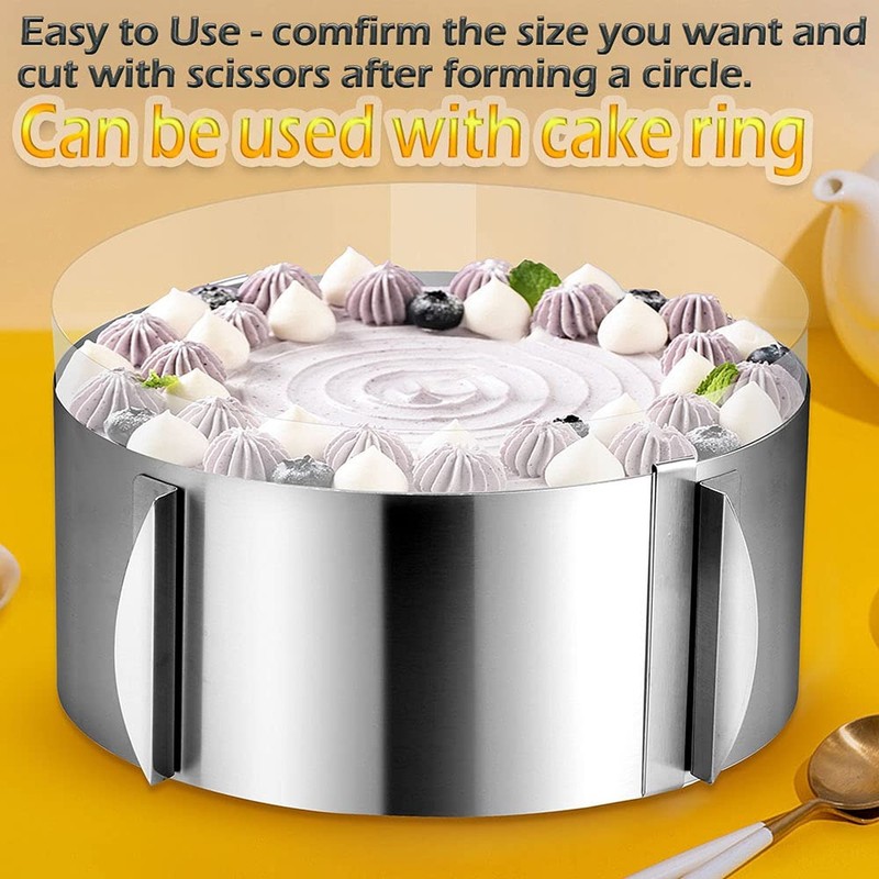 Cake Collars 8 x 394inch Acetate Rolls Clear Cake Strips Transparent Mousse C... gallery