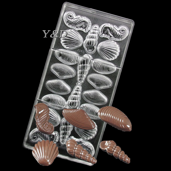 Hippocampus Scallop Sea Shell Maker Inject Hard Polycarbonate PC Chocolate Mould