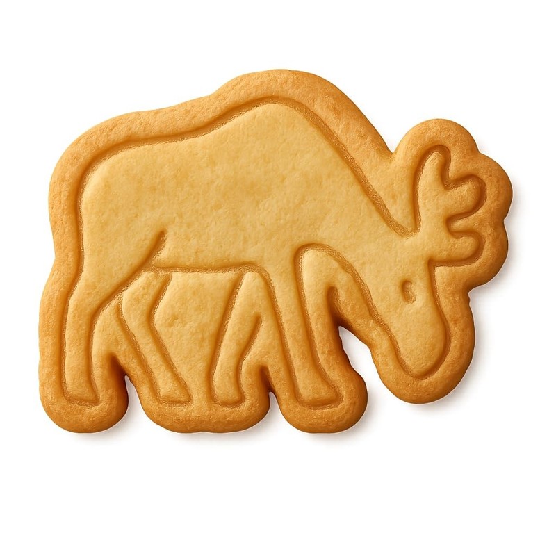 Grazing Moose Cookie Cutter & Stamp, Fondant, Clay - 4x3" gallery