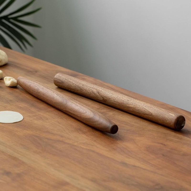 High-Quality Wooden Rolling Pin 15.75" Walnut gallery