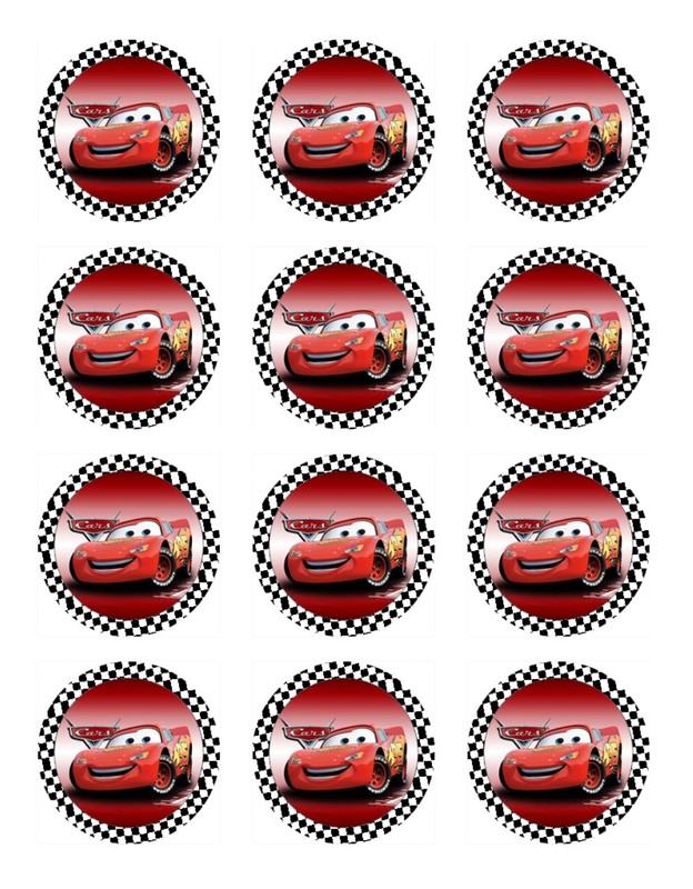 Lightning McQueen Edible Cake Toppers Icing Cars Cake Decorations (3 Sizes)