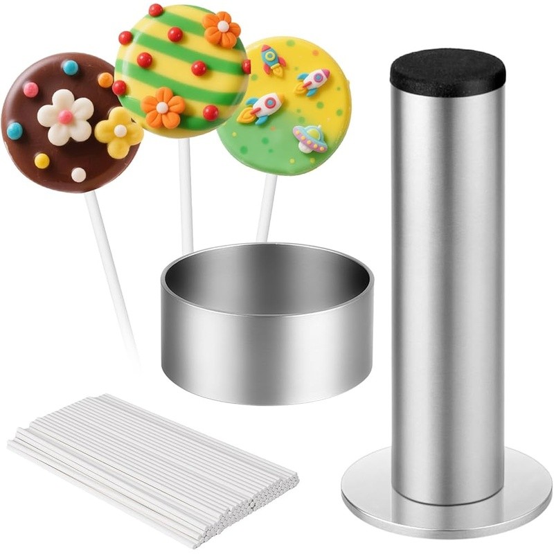 Stainless Steel Cake Pop Mold Cutter Non-Stick Baking Tool W/ Pusher BPA-Free US gallery